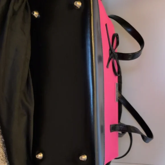 Kate Spade Vibrant Pink Tote with Black Accents - Picture 5 of 13